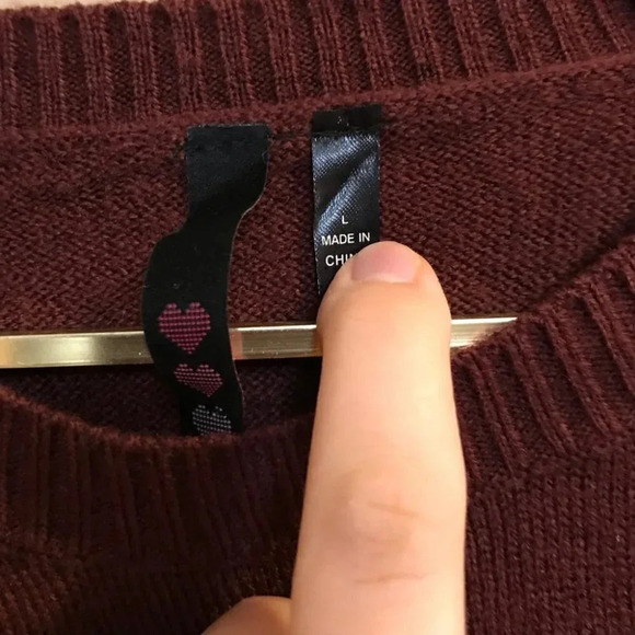 Three Pink Hearts Women's Garnet Cold Shoulder Sweater Zippers Tunic Junior’s L - Picture 6 of 10